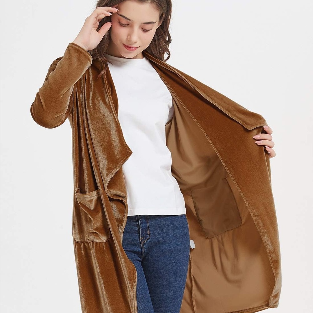 [NWT][Futurino] Solid Long Sleeve Velvet Cardigan